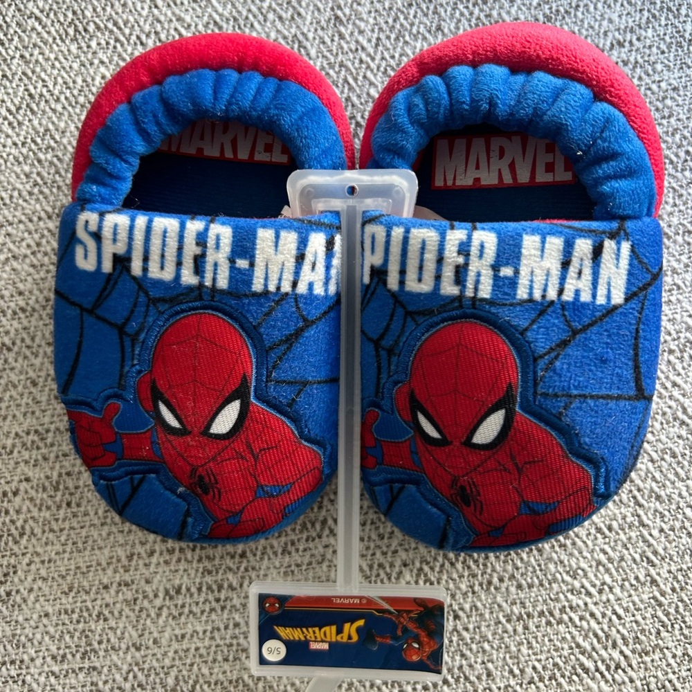 Marvel Spider-Man Red and Blue Slippers - Size 5/6T